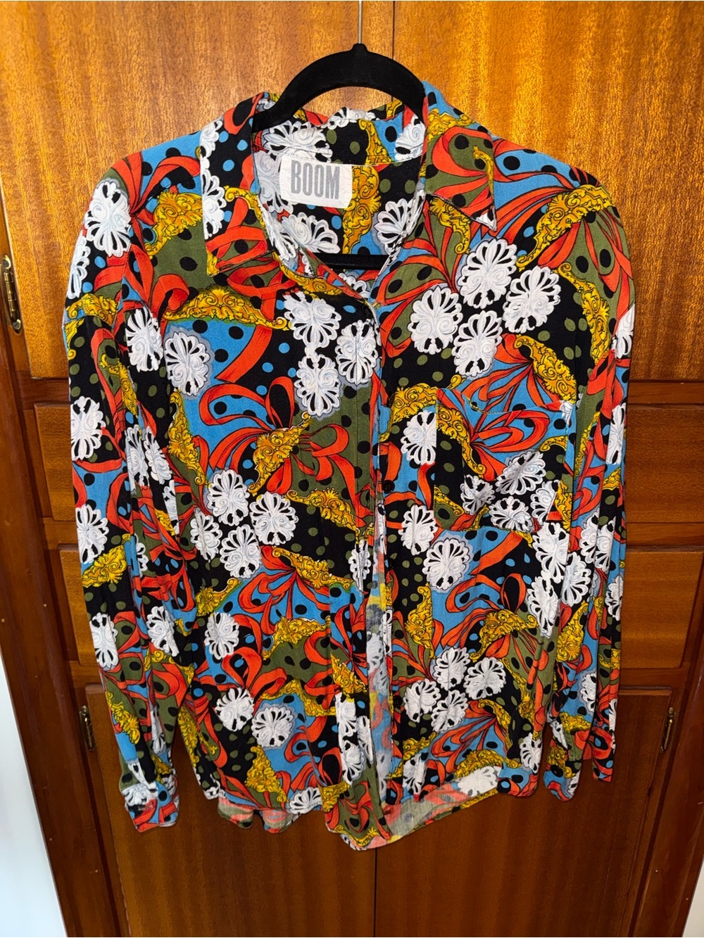 Multi-Color Printed Button-Down Shirt